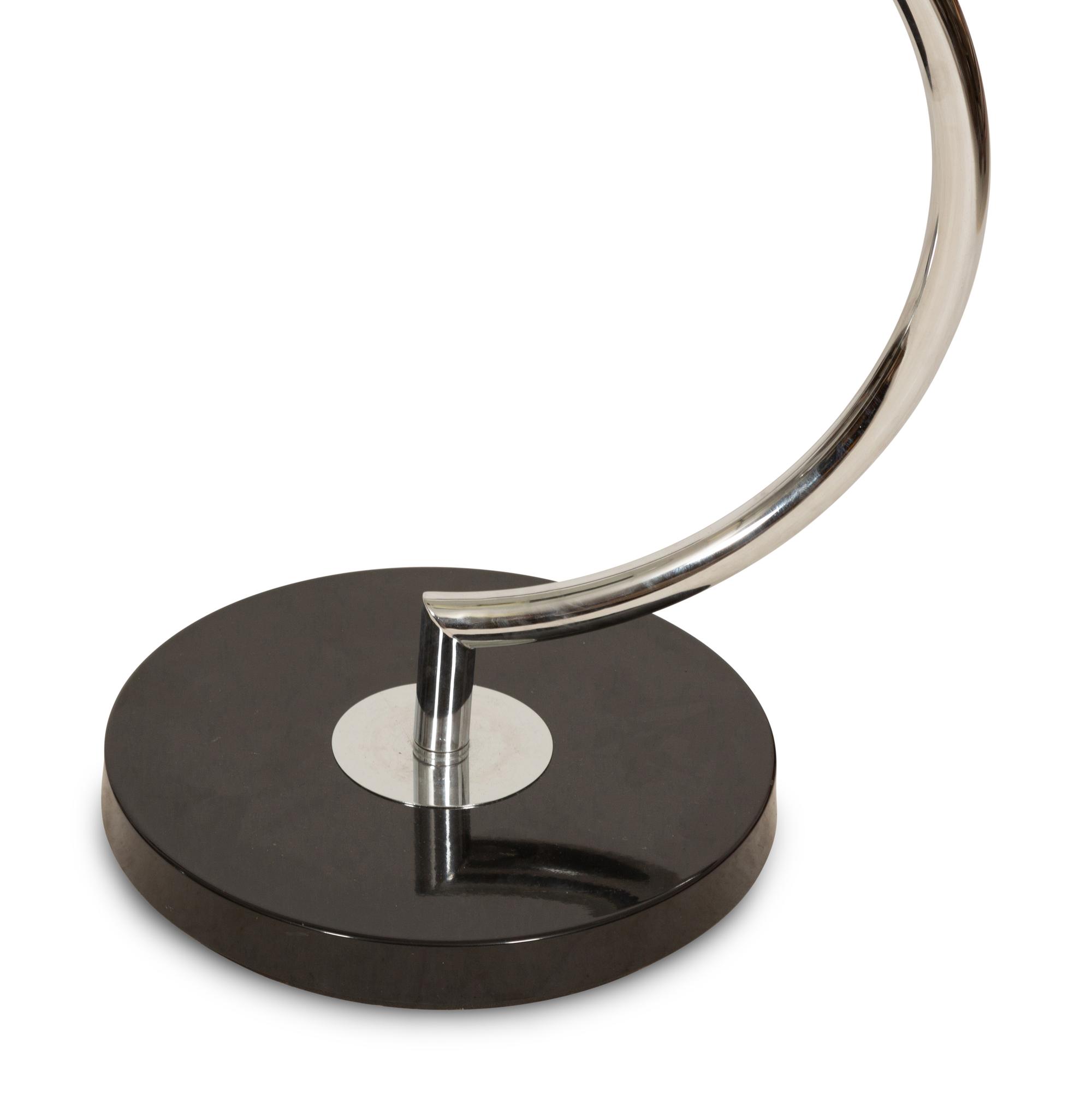 Three Contemporary Chrome and Glass Side Tables