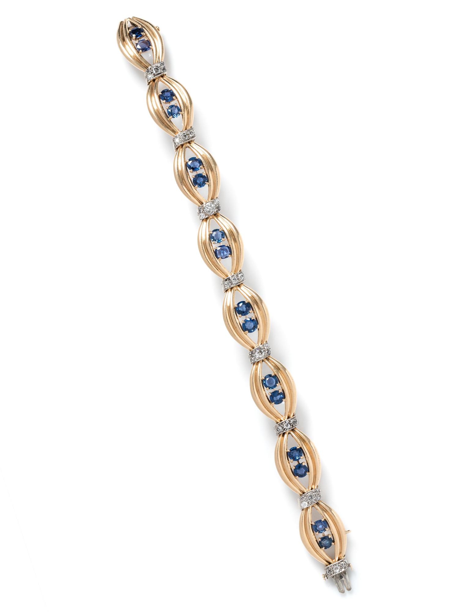 SAPPHIRE AND DIAMOND BRACELET