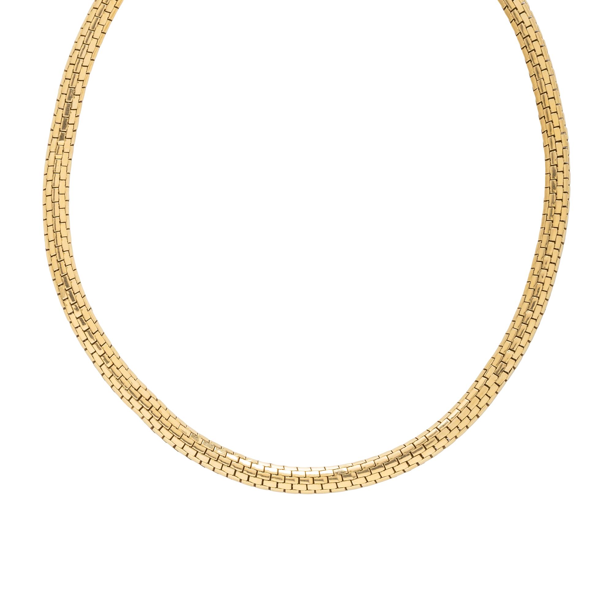 CARTIER, PARIS, YELLOW GOLD PANTHERE LINK NECKLACE