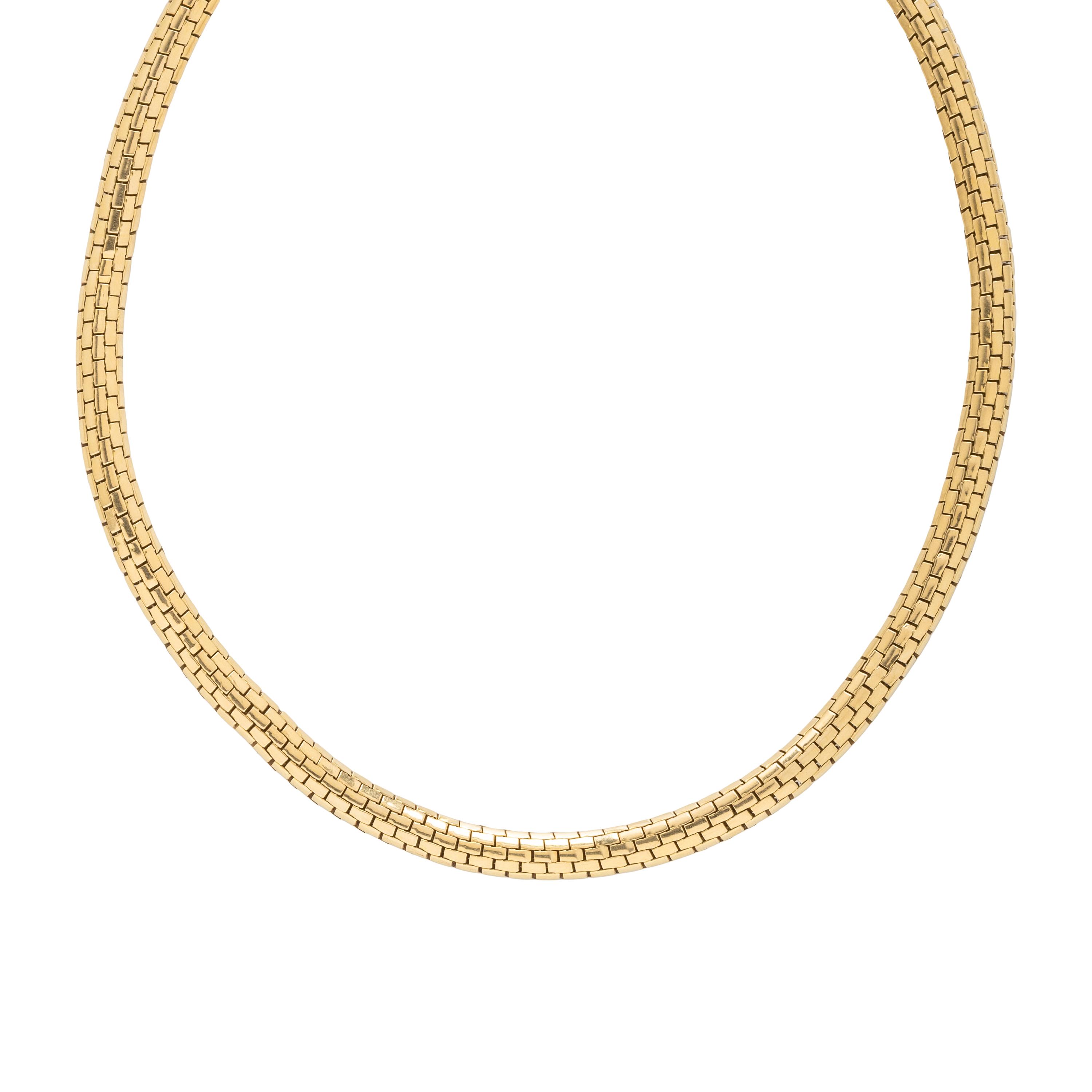 CARTIER, PARIS, YELLOW GOLD PANTHERE LINK NECKLACE