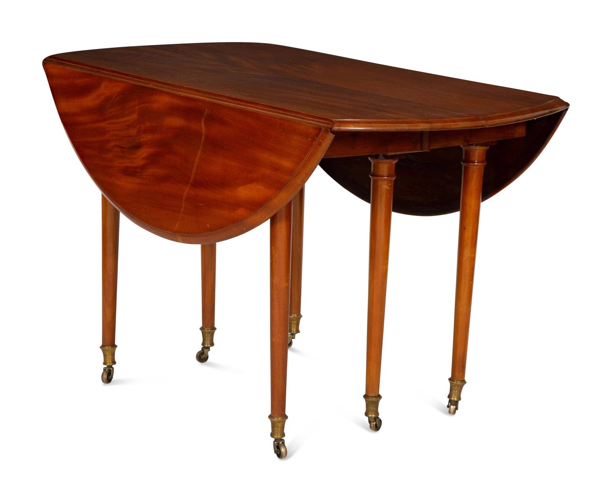 A Directoire Style Mahogany Drop Leaf Table
