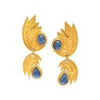 LUNA FELIX, SAPPHIRE AND YELLOW GOLD EARRINGS
