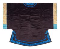 Two 'Sanlan' Black Ground Embroidered Silk Lady's Coats