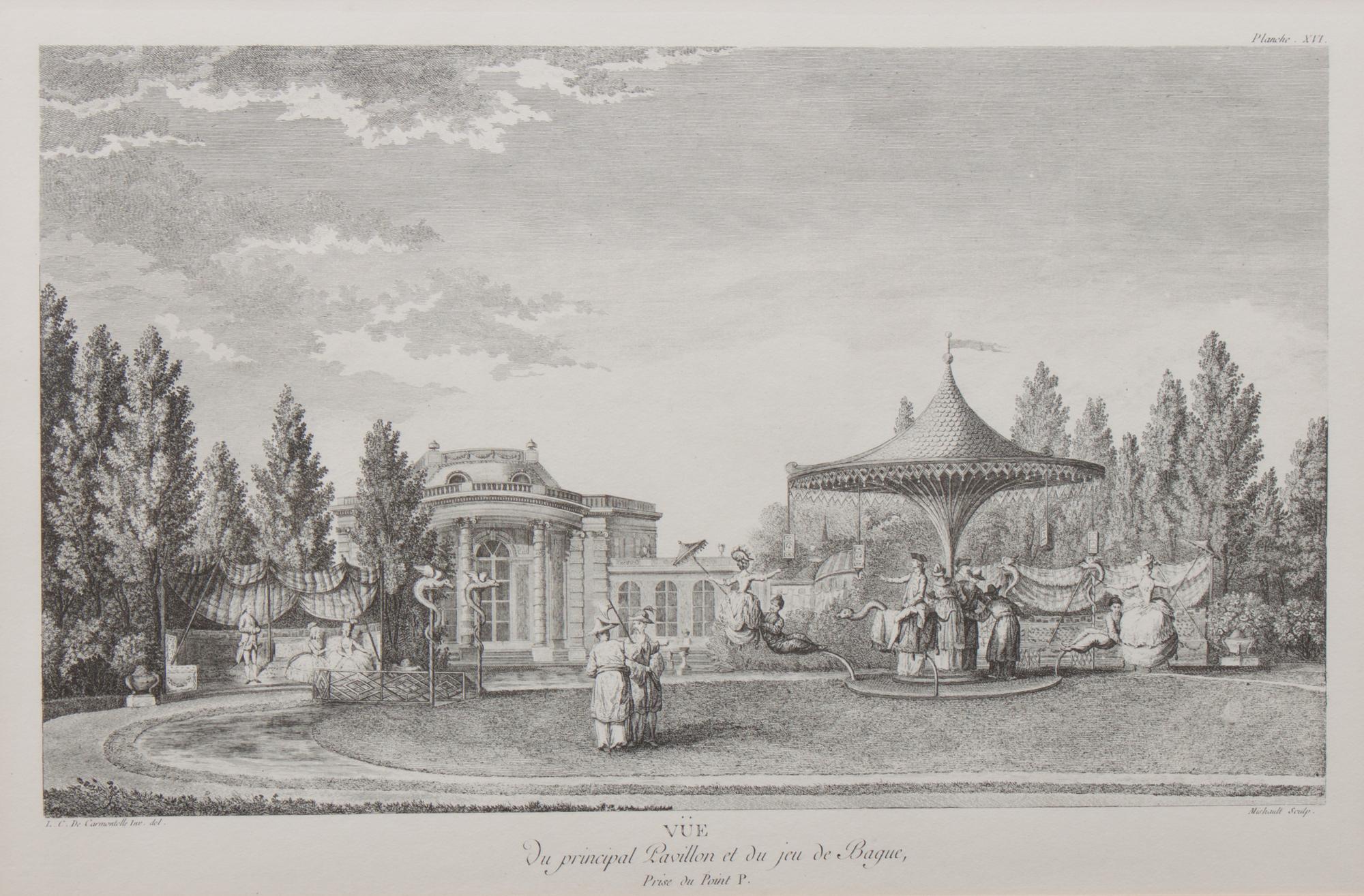 A Group of Eight Black and White Engravings, after Carmontelle 12 1/4 x 19 inches. — 20TH CENTURY