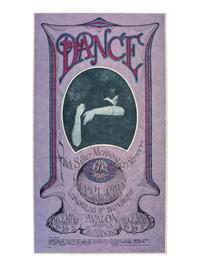 [MUSIC] -- [POSTERS]. JOHNSON, Chris, HENRY, William S., GOMEZ, Joe, GRIFFIN, Rick, and MOSCOSO, Victor, artists. A group of 8 Family Dog posters from 1967, comprising: