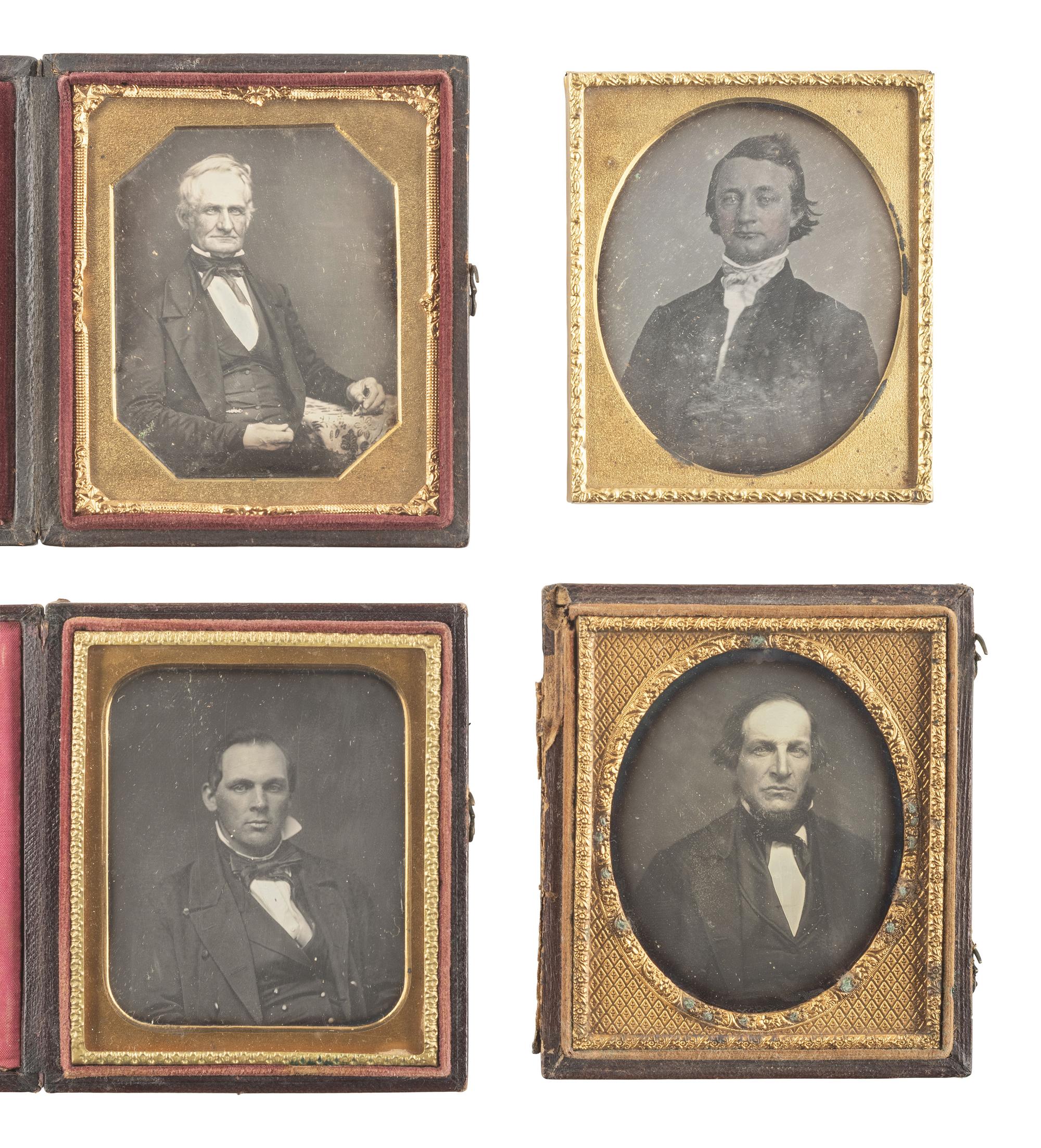 [EARLY PHOTOGRAPHY]. 20 sixth plate daguerreotypes of balding men or men with receding hairlines.