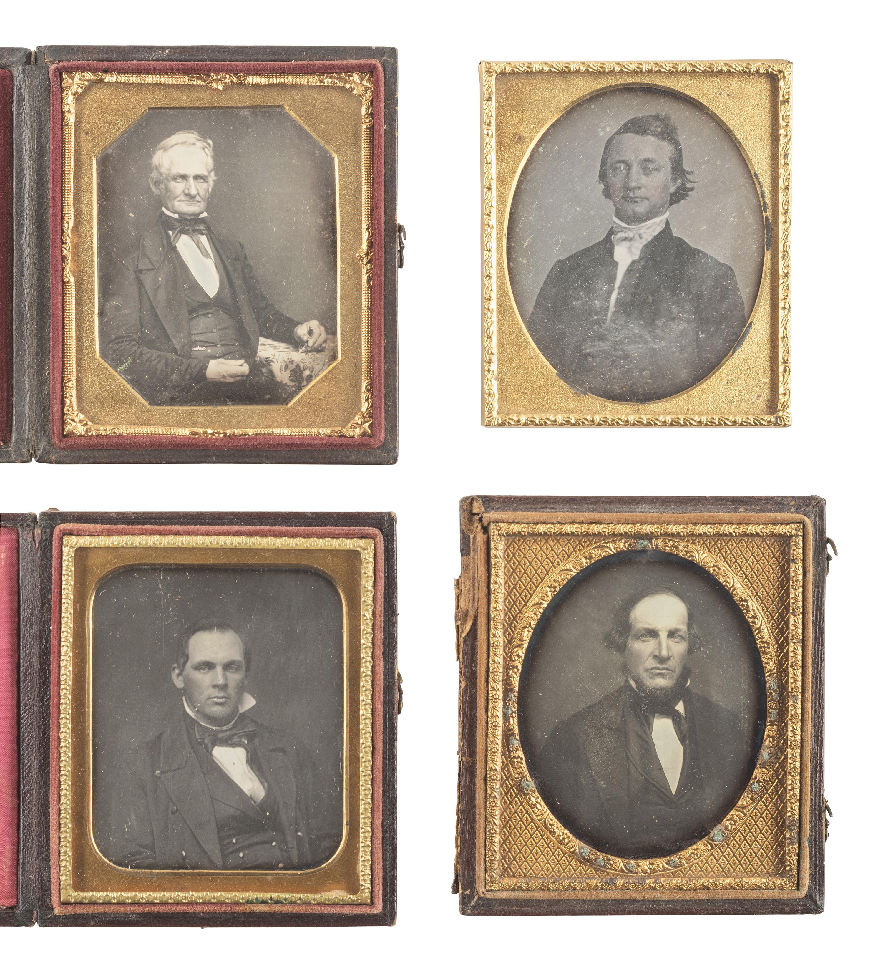 [EARLY PHOTOGRAPHY]. 20 sixth plate daguerreotypes of balding men or men with receding hairlines.