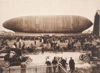 [EARLY PHOTOGRAPHY -- AVIATION]. SMITH, H.B. photographer. Silver gelatin photograph of a Baldwin Type Dirigible. Atlantic City, NJ, [1910].