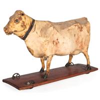 Three Hide-Covered Cow Pull Toys