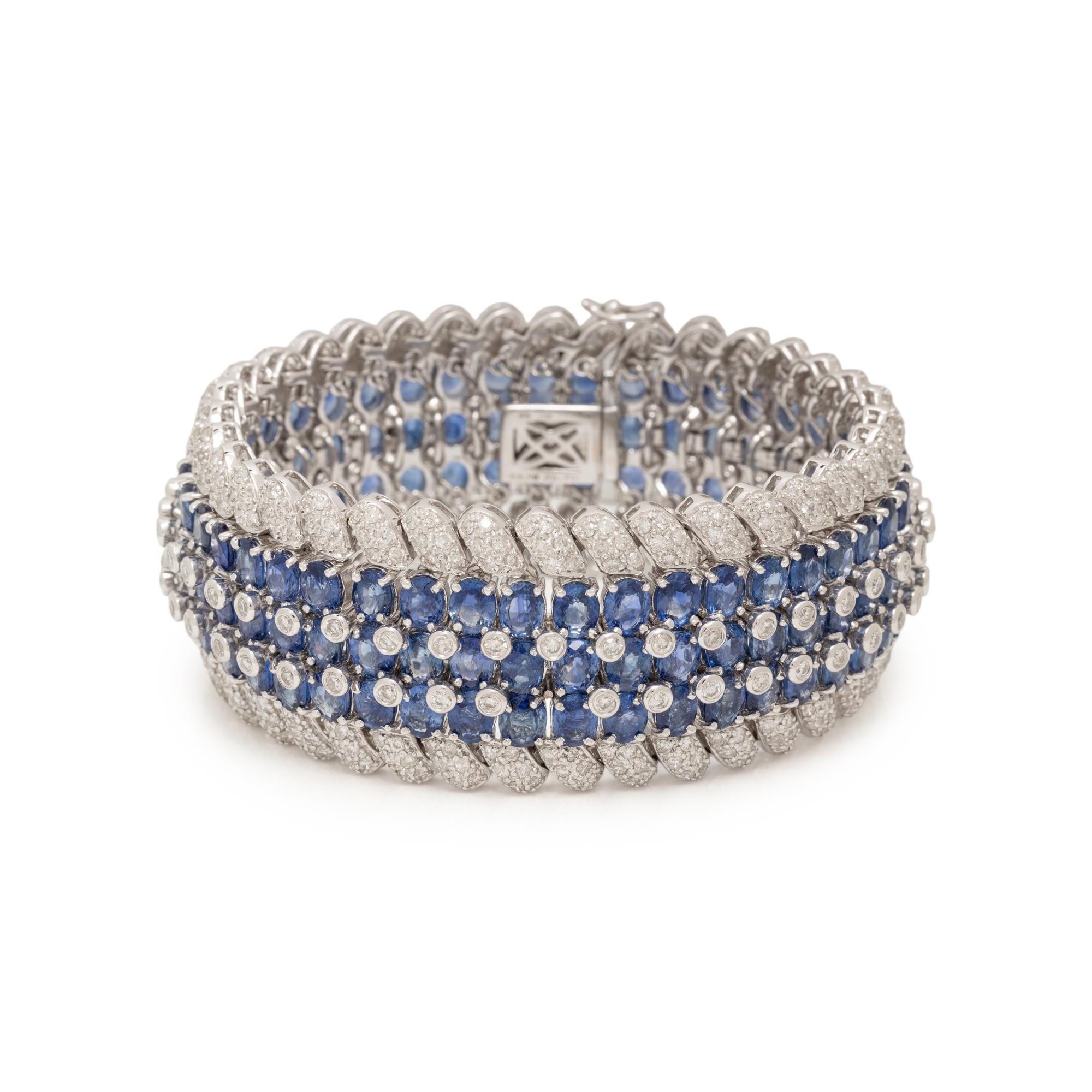 DIAMOND AND SAPPHIRE BRACELET