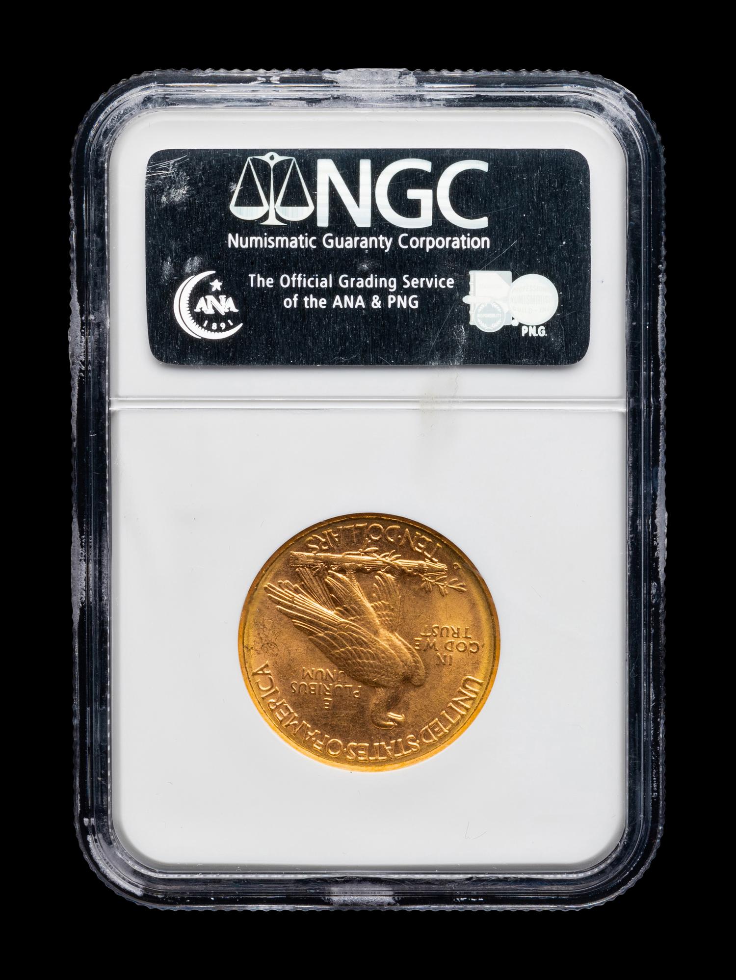 A 1910-D Indian Head $10 Coin (NGC MS63)