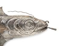 Two Spanish Reticulated Silver Models of Fish