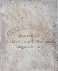 A Maysville, Kentucky Marble Monuments Advertising Panel