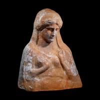 A Greek Terracotta Female Protome