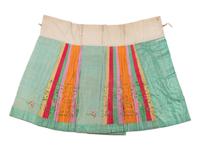 Two Embroidered Silk Summer Apron Skirts