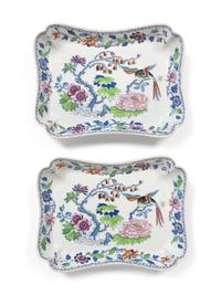 A Pair of English Gaudy Dutch Ceramic Serving Dishes