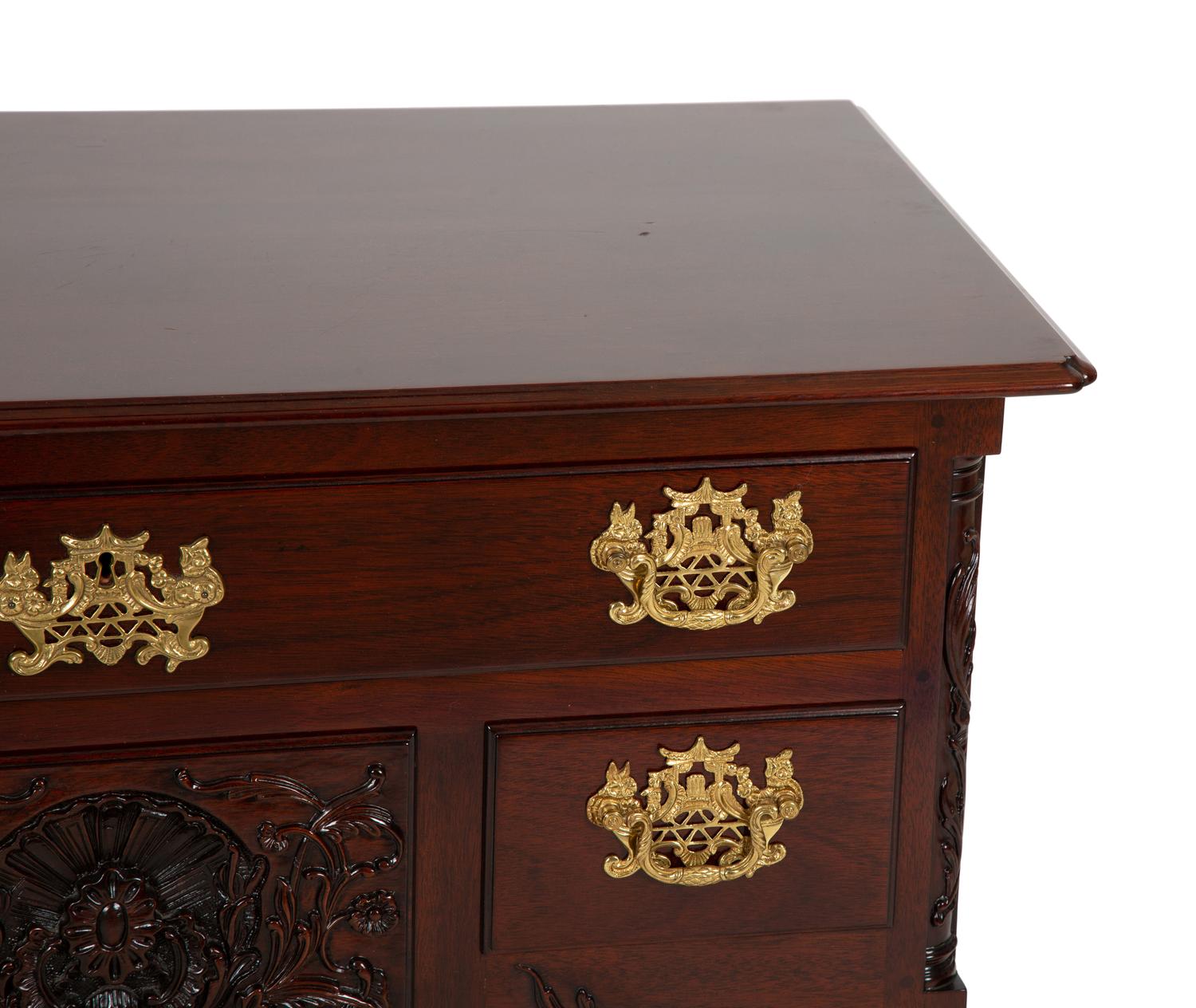 A Pair of George II Style Mahogany Low Boys