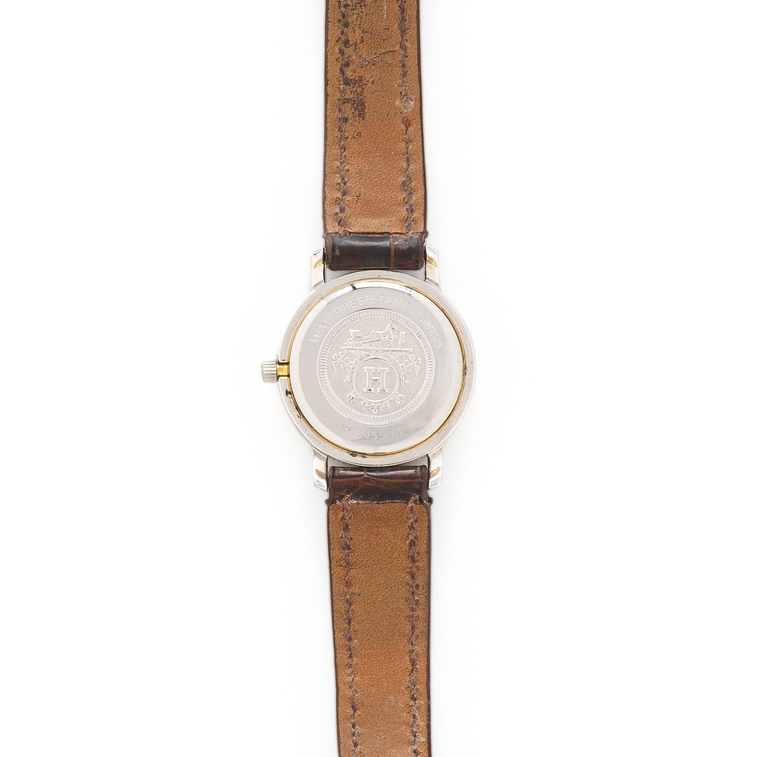 HERMÈS, STAINLESS STEEL 'CLIPPER' WATCH