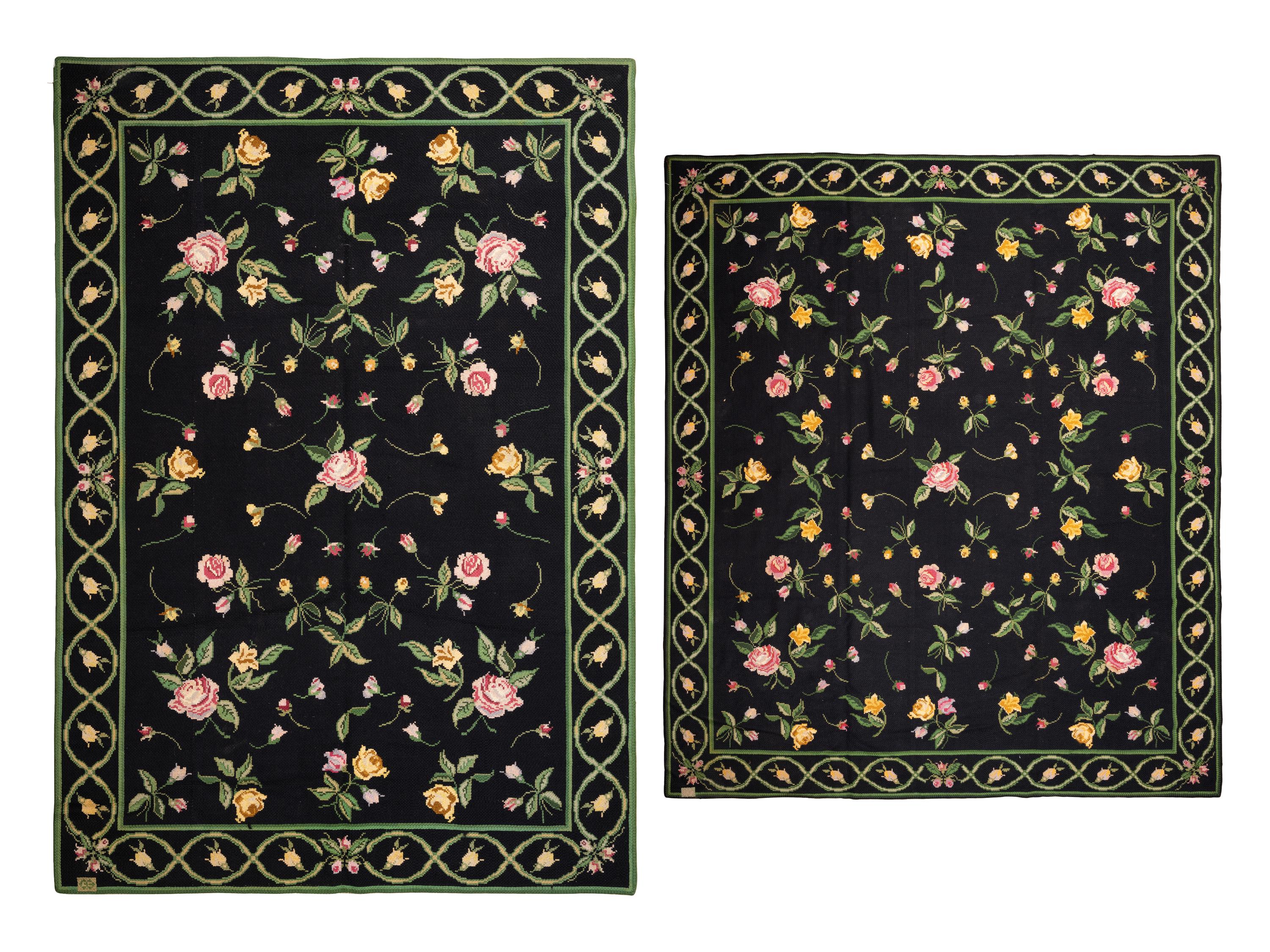 Two Needlepoint Rugs