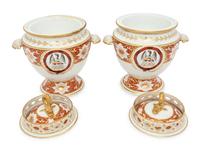 A Pair of Chamberlain Worcester Porcelain Fruit Coolers