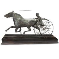 St. Julian sulky and driver copper weathervane Attributed to J.W. Fiske & Co., New York, circa 1880
