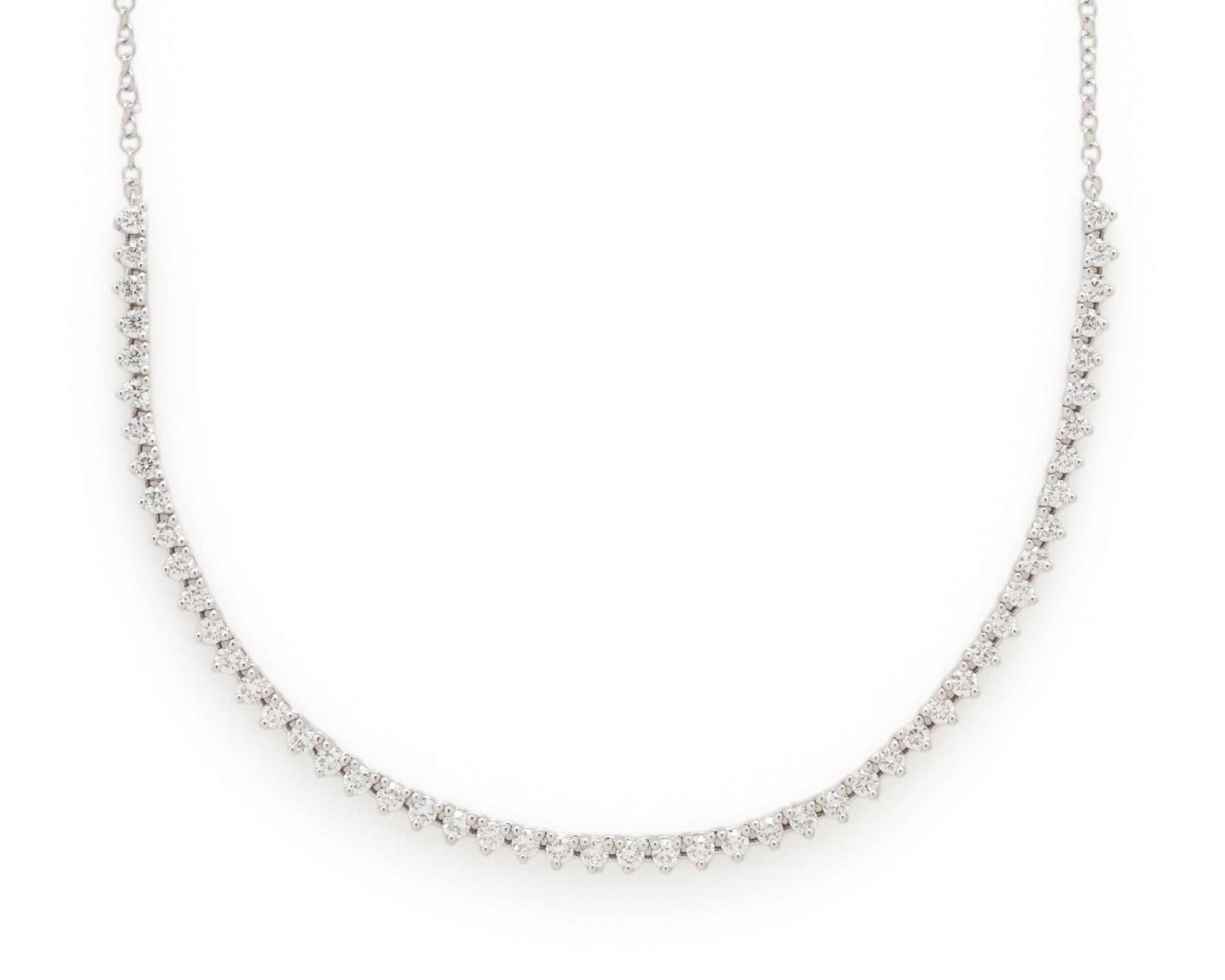 EF COLLECTION, RETAILED BY BROKEN ENGLISH, WHITE GOLD AND DIAMOND NECKLACE