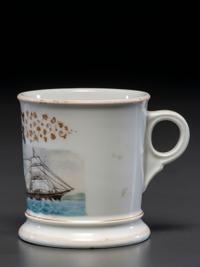 A Ship Captain's Porcelain Occupational Shaving Mug