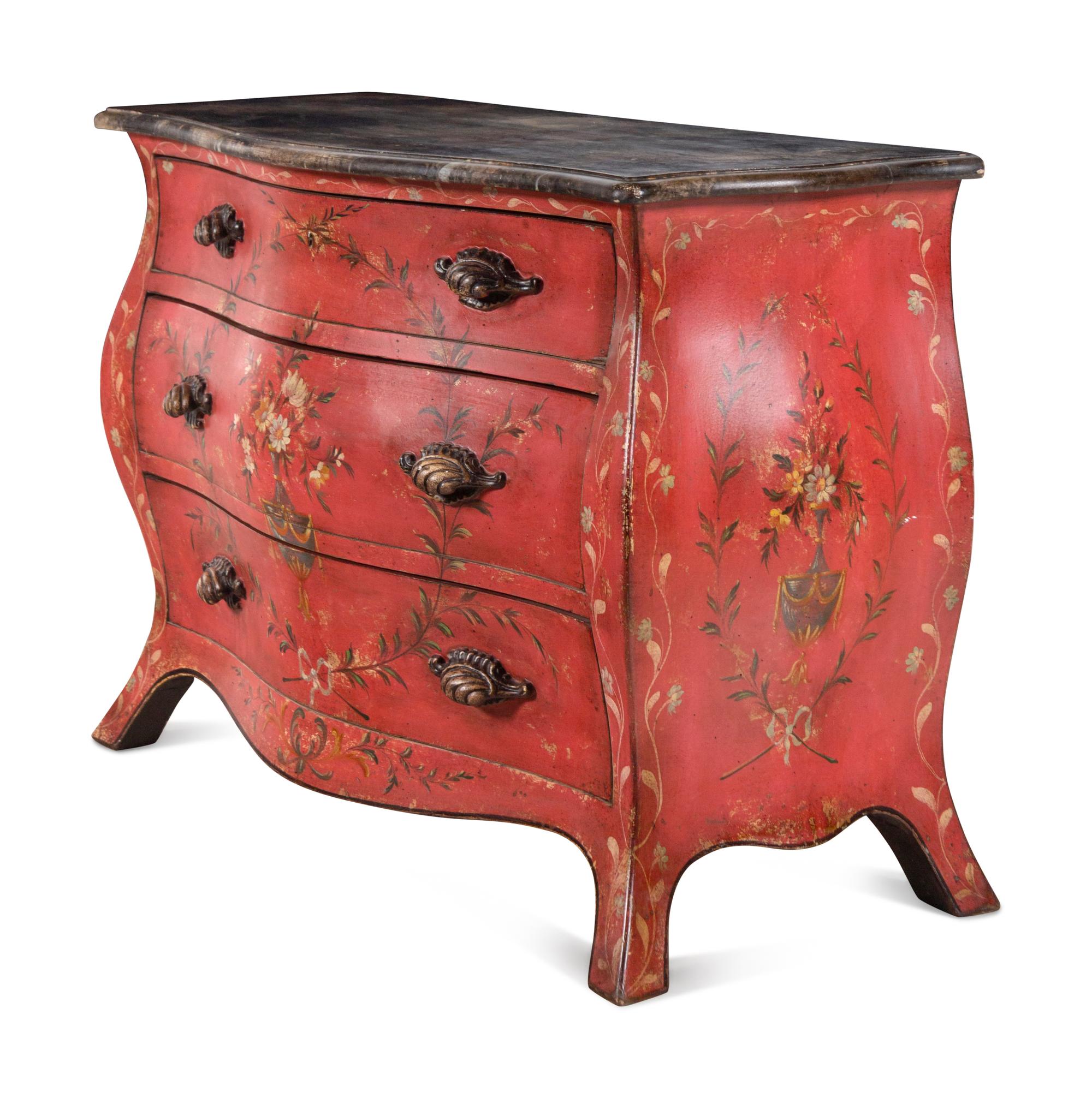 An Italian Painted Chest of Drawers