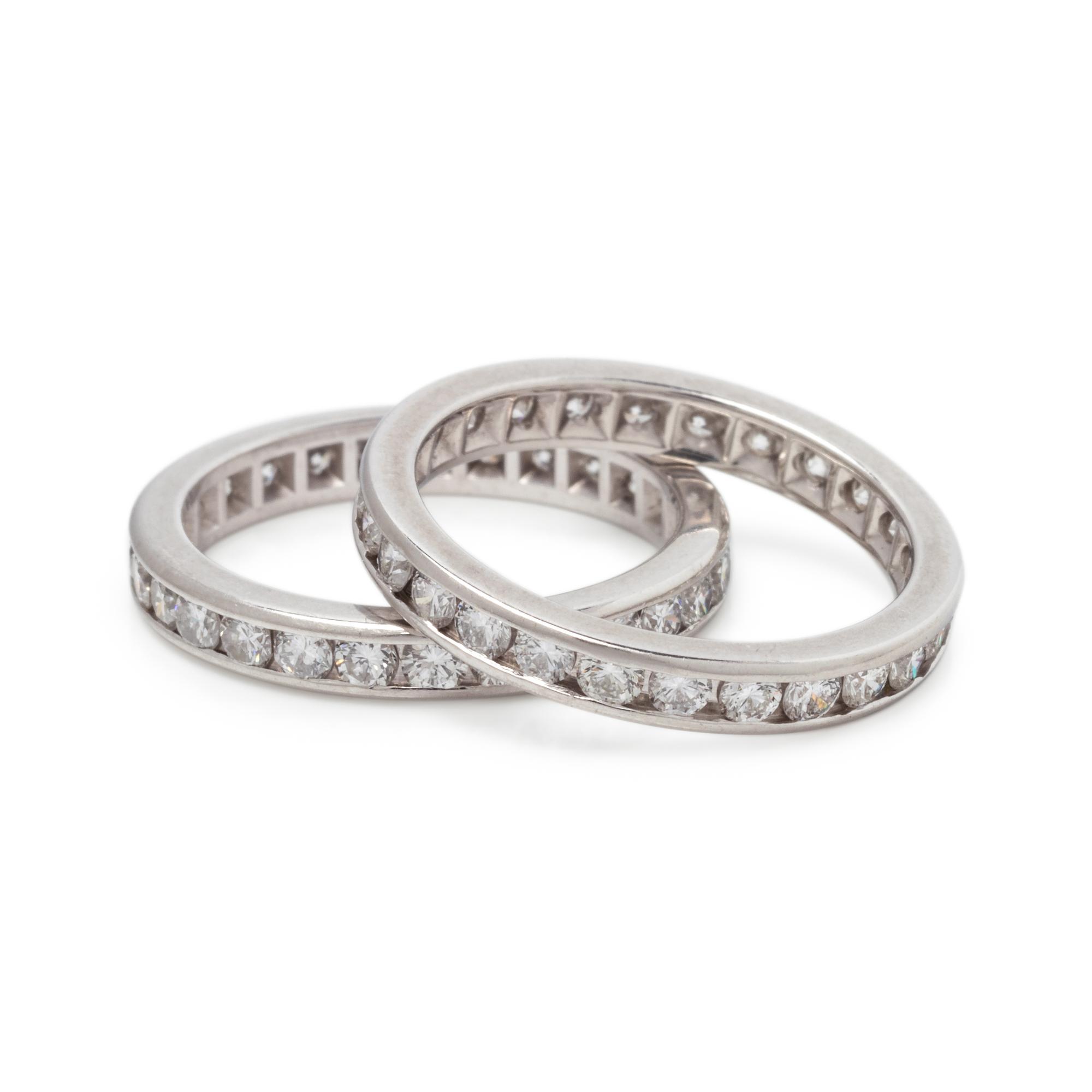 PAIR OF DIAMOND ETERNITY BANDS
