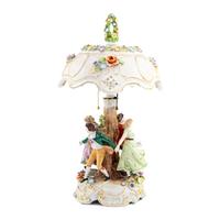 A German Porcelain Figural Table Lamp