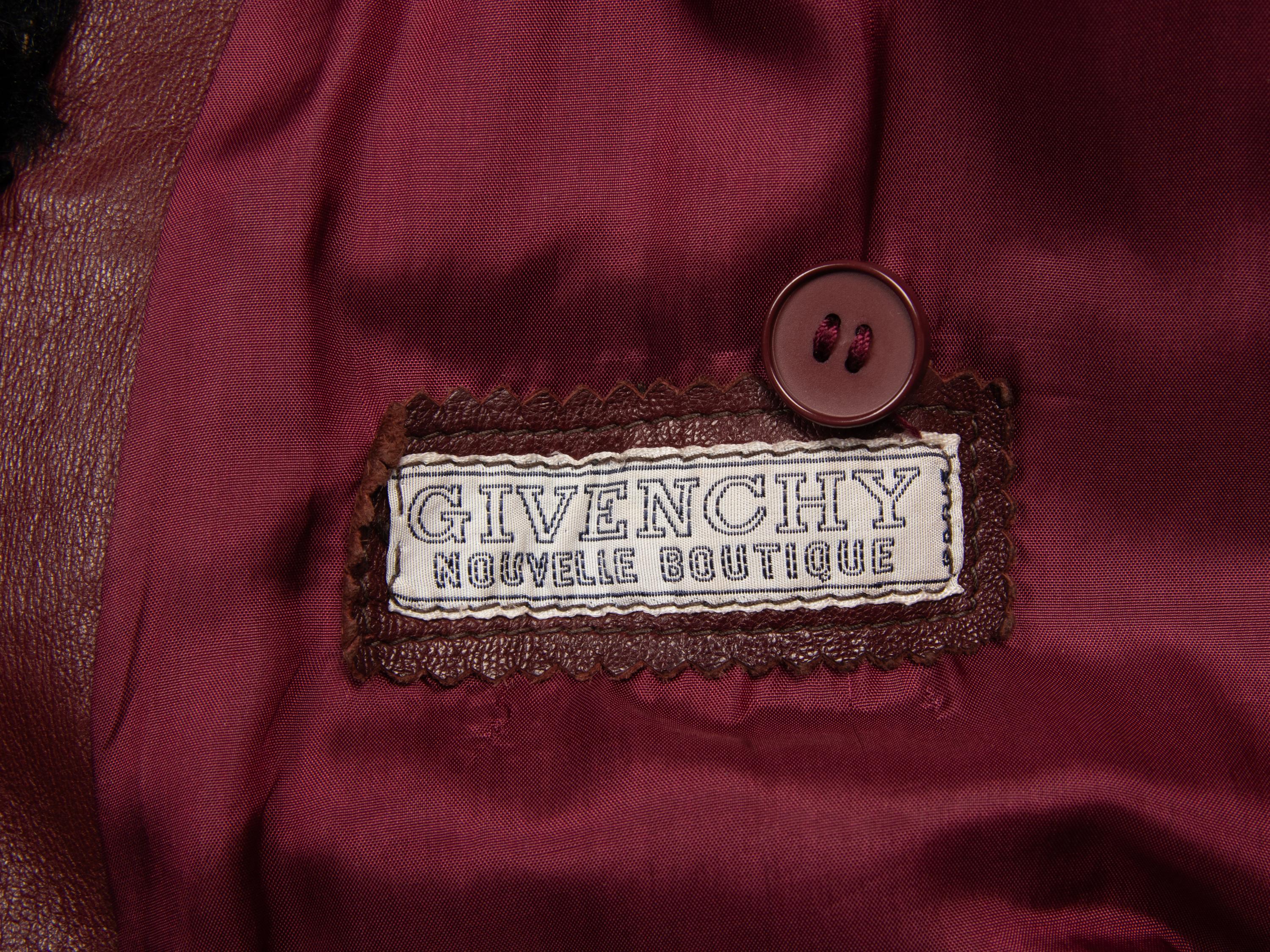 Givenchy, Red Lambskin Coat