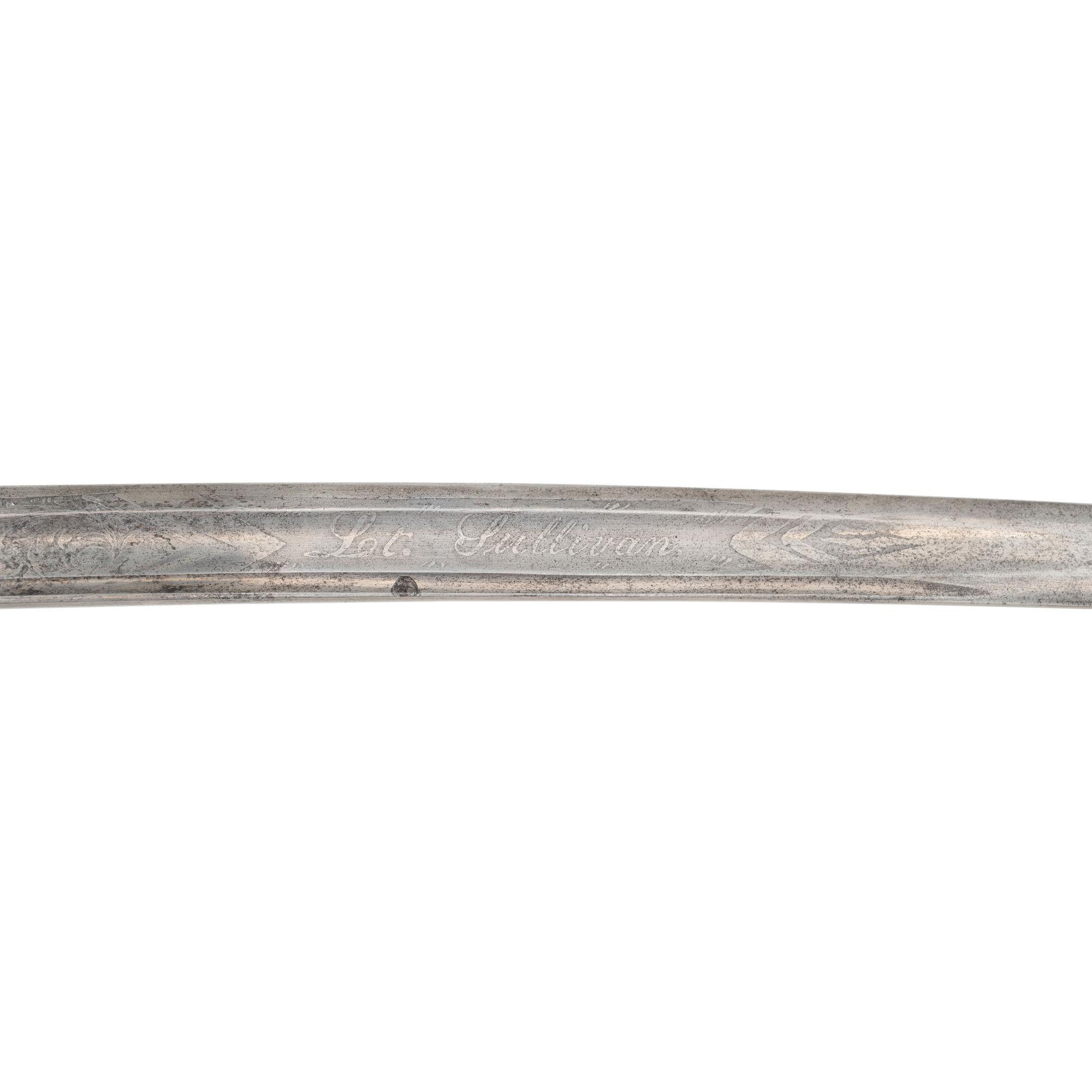 Sauerbier Cavalry Officers' Saber with Etched Blade Presentation to Lieutenant Sullivan 9th PA Cavalry - KIA at Tomkinsville, KY - Fighting John Hunt Morgan's Men