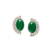 JADE AND DIAMOND EARRINGS
