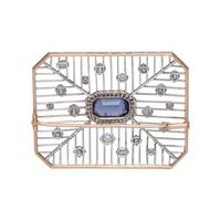 RUSSIAN, SAPPHIRE AND DIAMOND BROOCH