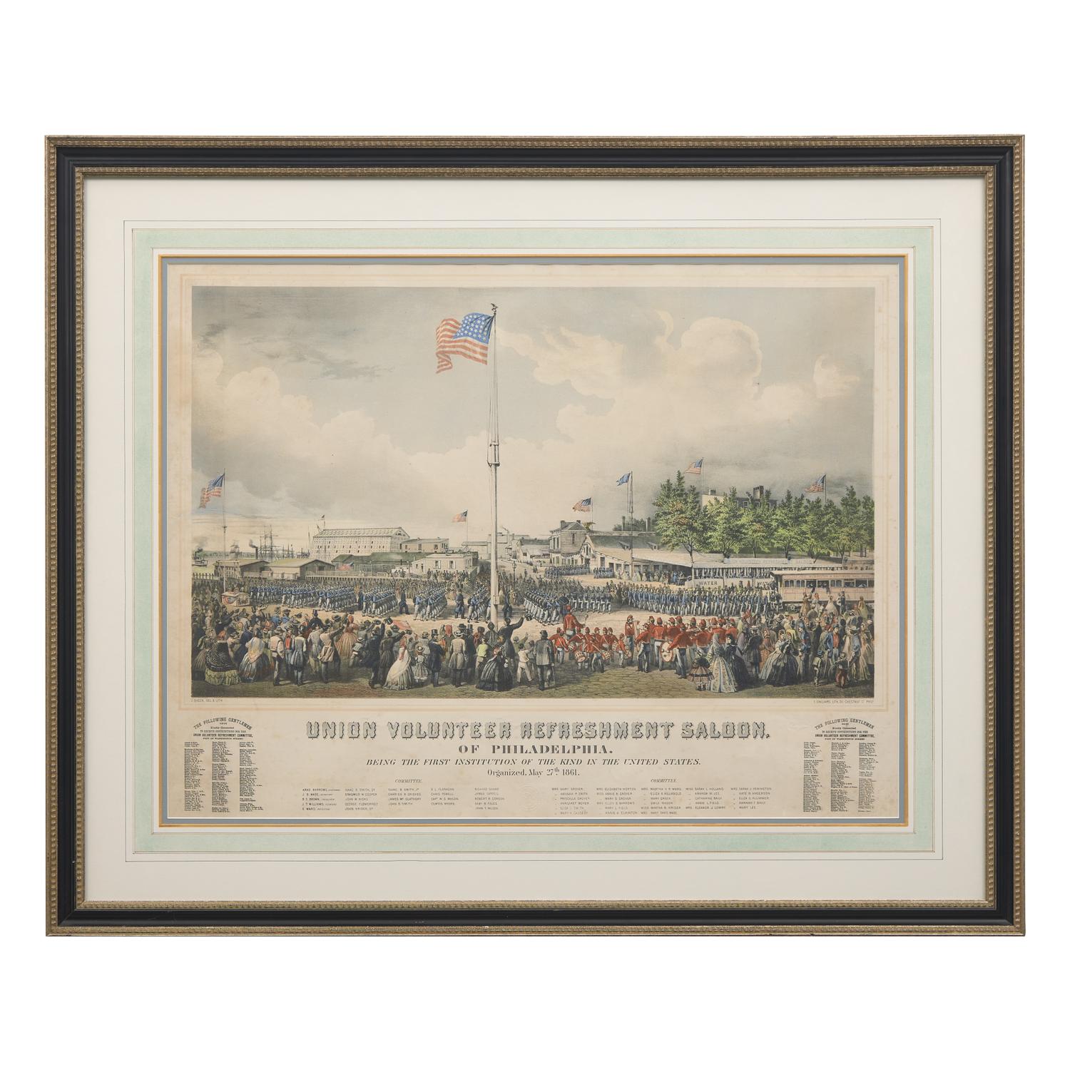 [Philadelphia] Union Volunteer Refreshment Saloon, of Philadelphia. Being the First Institution of the Kind in the United States. Organized, May 27th. 1861