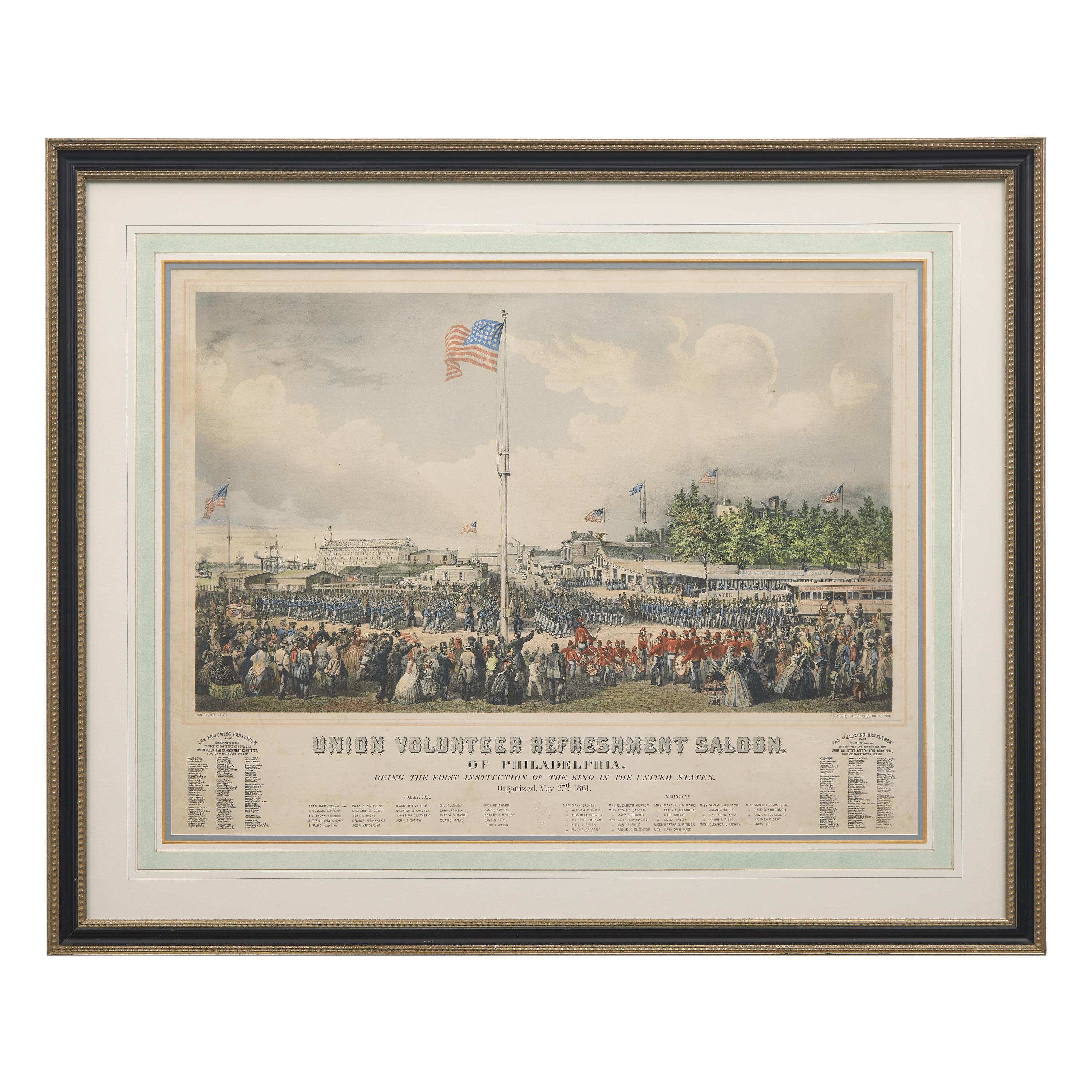 [Philadelphia] Union Volunteer Refreshment Saloon, of Philadelphia. Being the First Institution of the Kind in the United States. Organized, May 27th. 1861