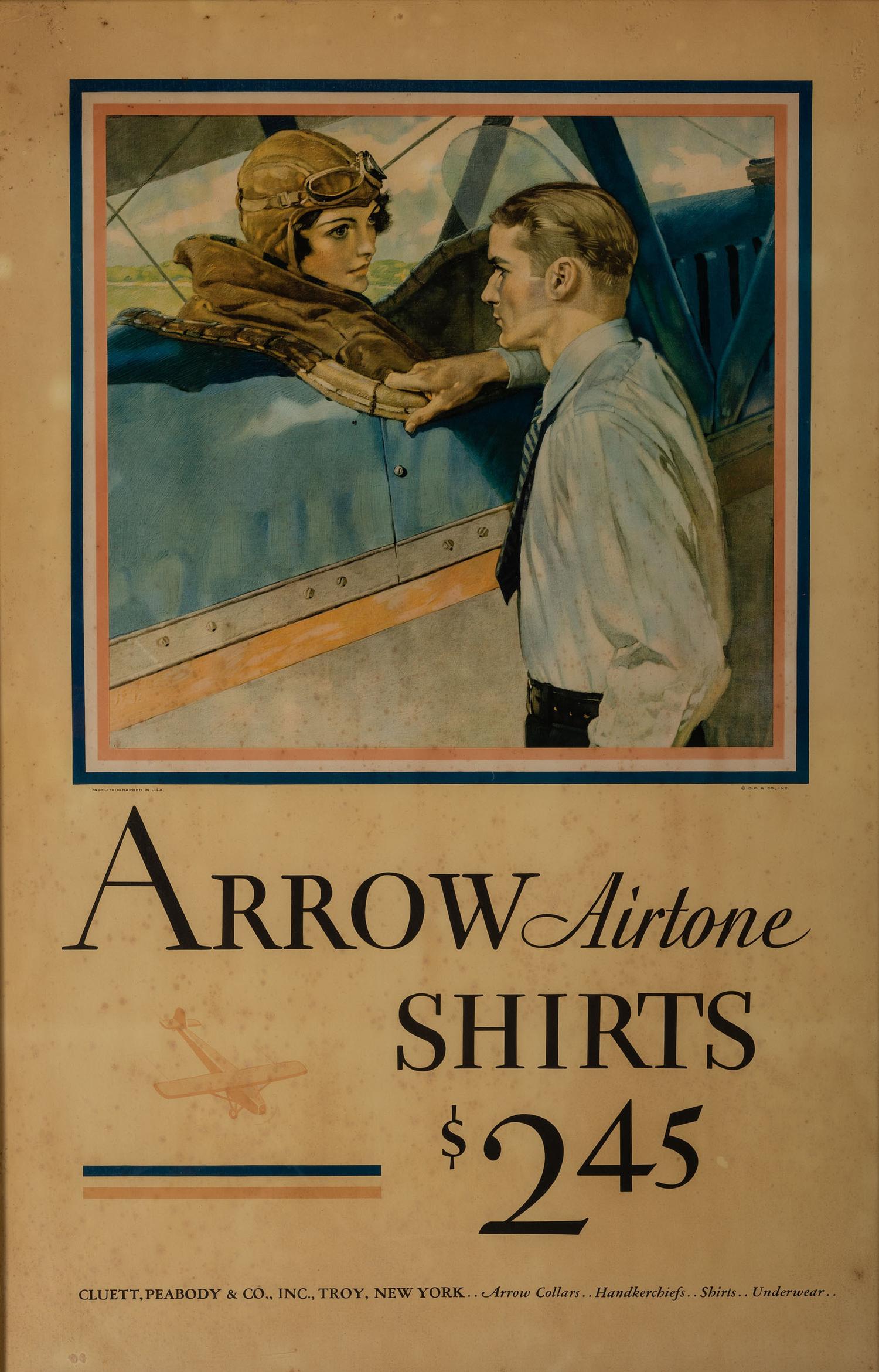 An Arrow Collars Advertising Lithograph