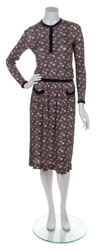 A Missoni Floral Silk Skirt Ensemble, Size 44.