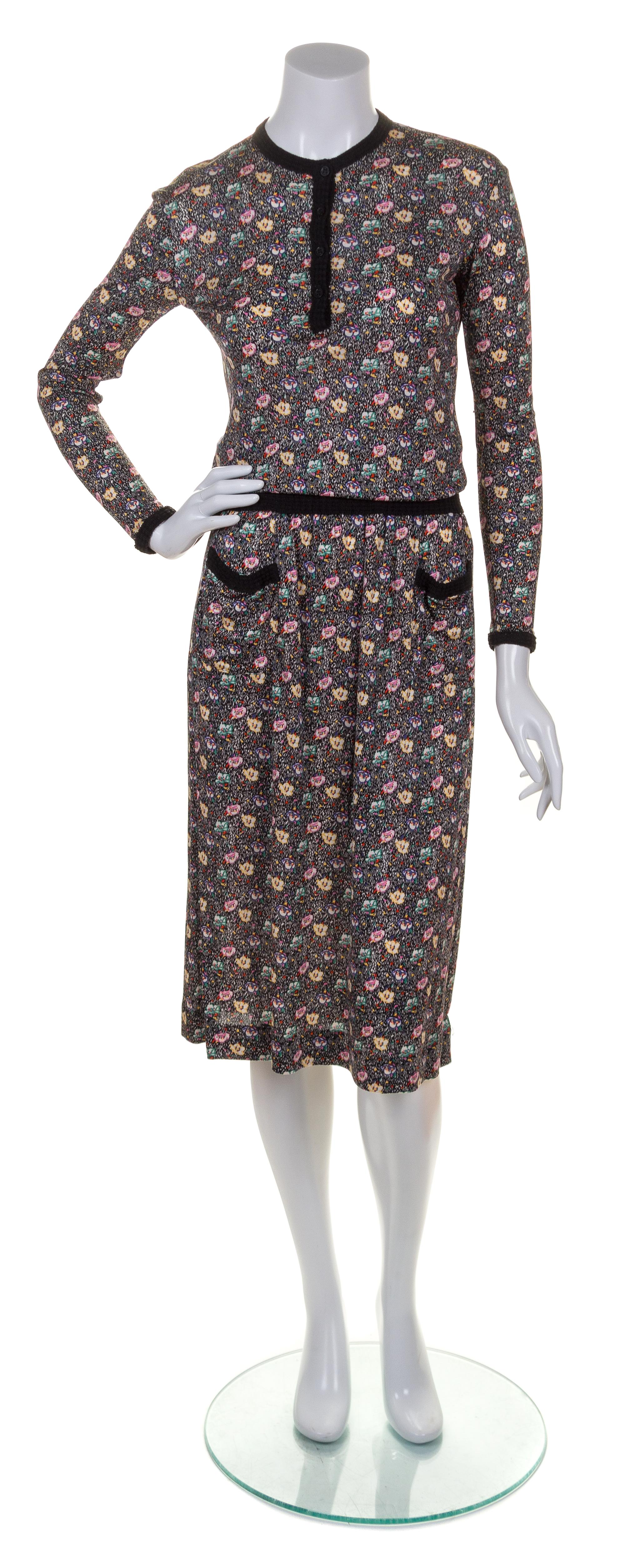 A Missoni Floral Silk Skirt Ensemble, Size 44.