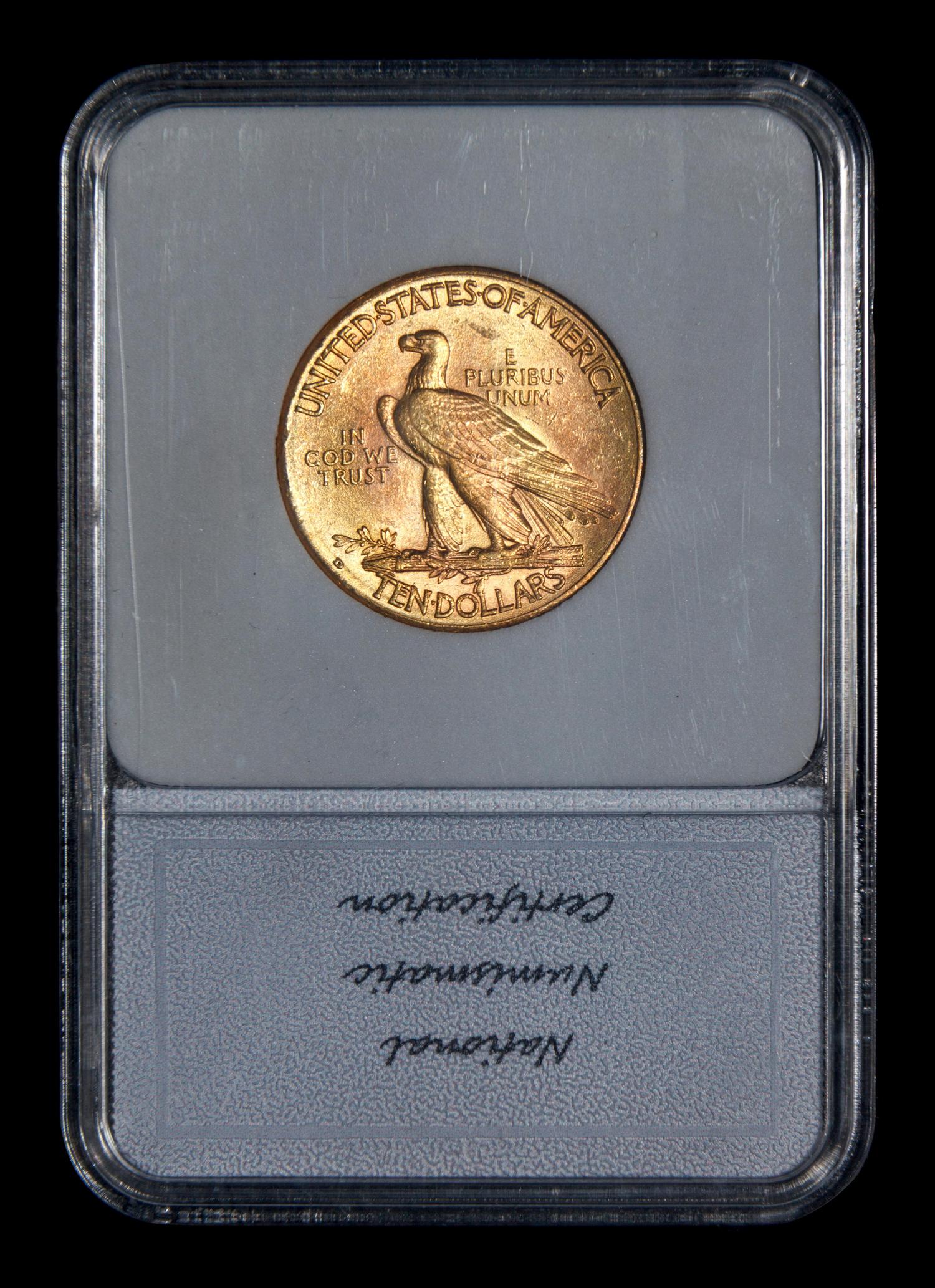 A 1910-D Indian Head $10 Gold Coin