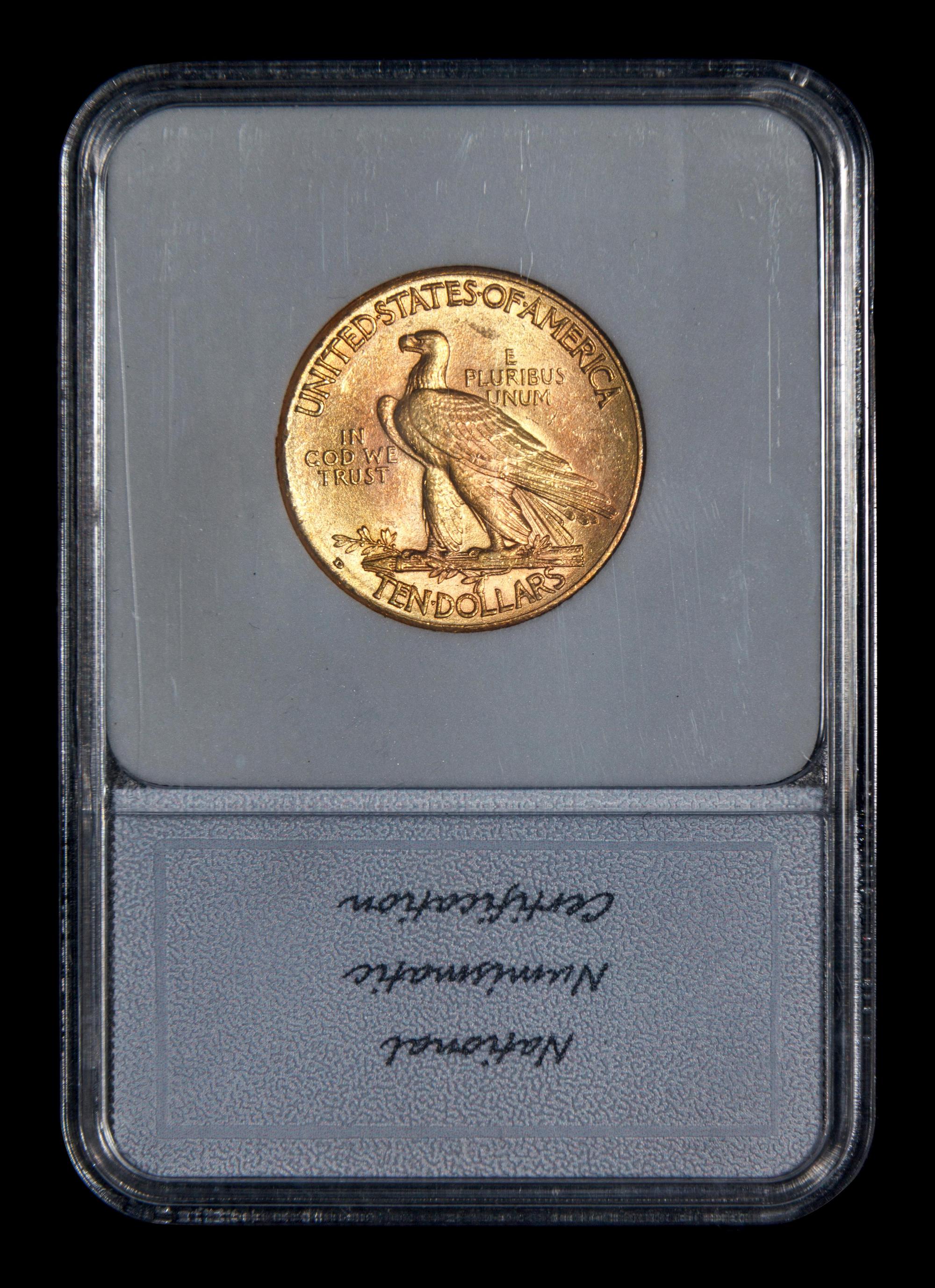 A 1910-D Indian Head $10 Gold Coin