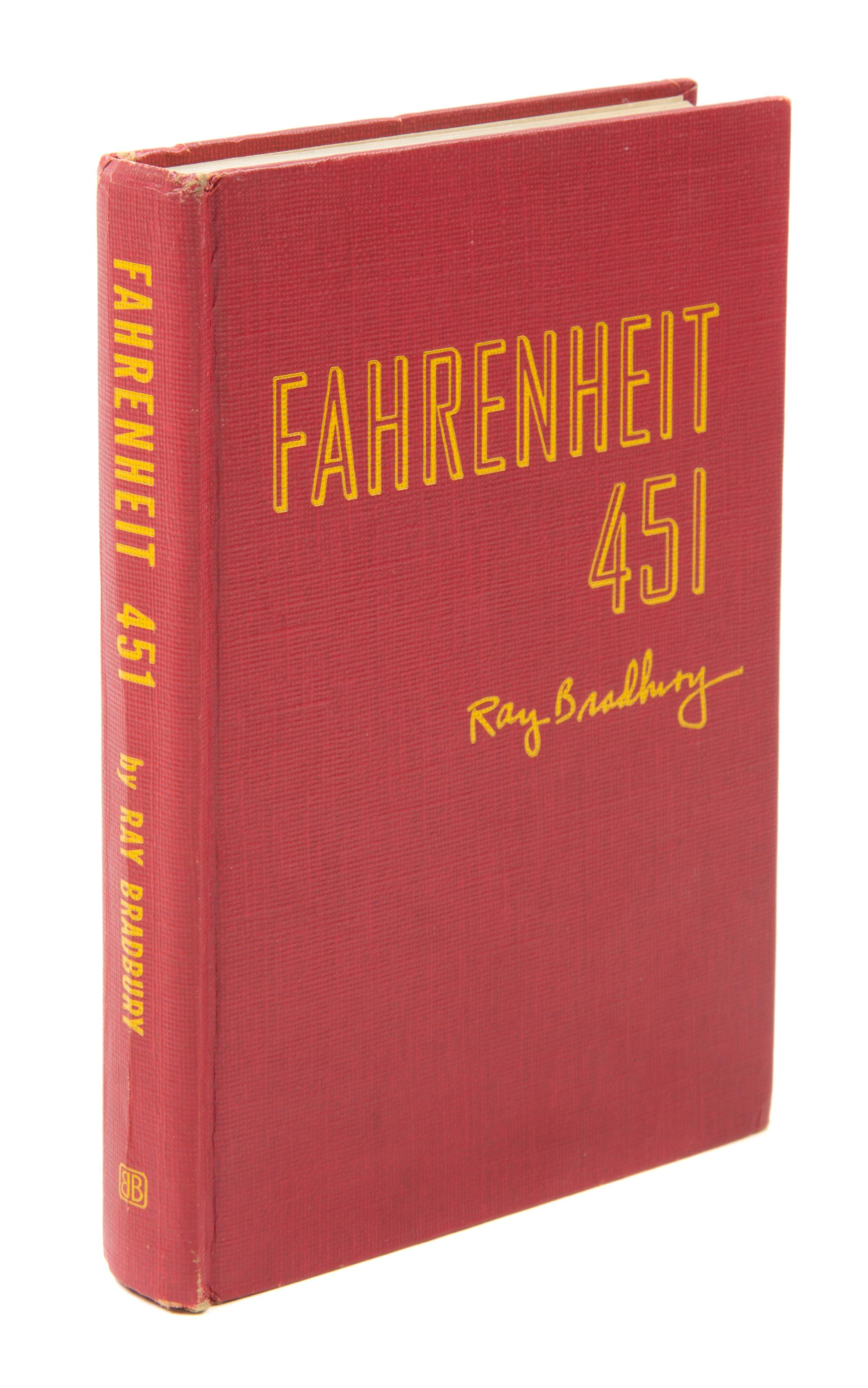 BRADBURY, RAY. Farhenheit 451. New York, [1953]. First hardbound trade edition.