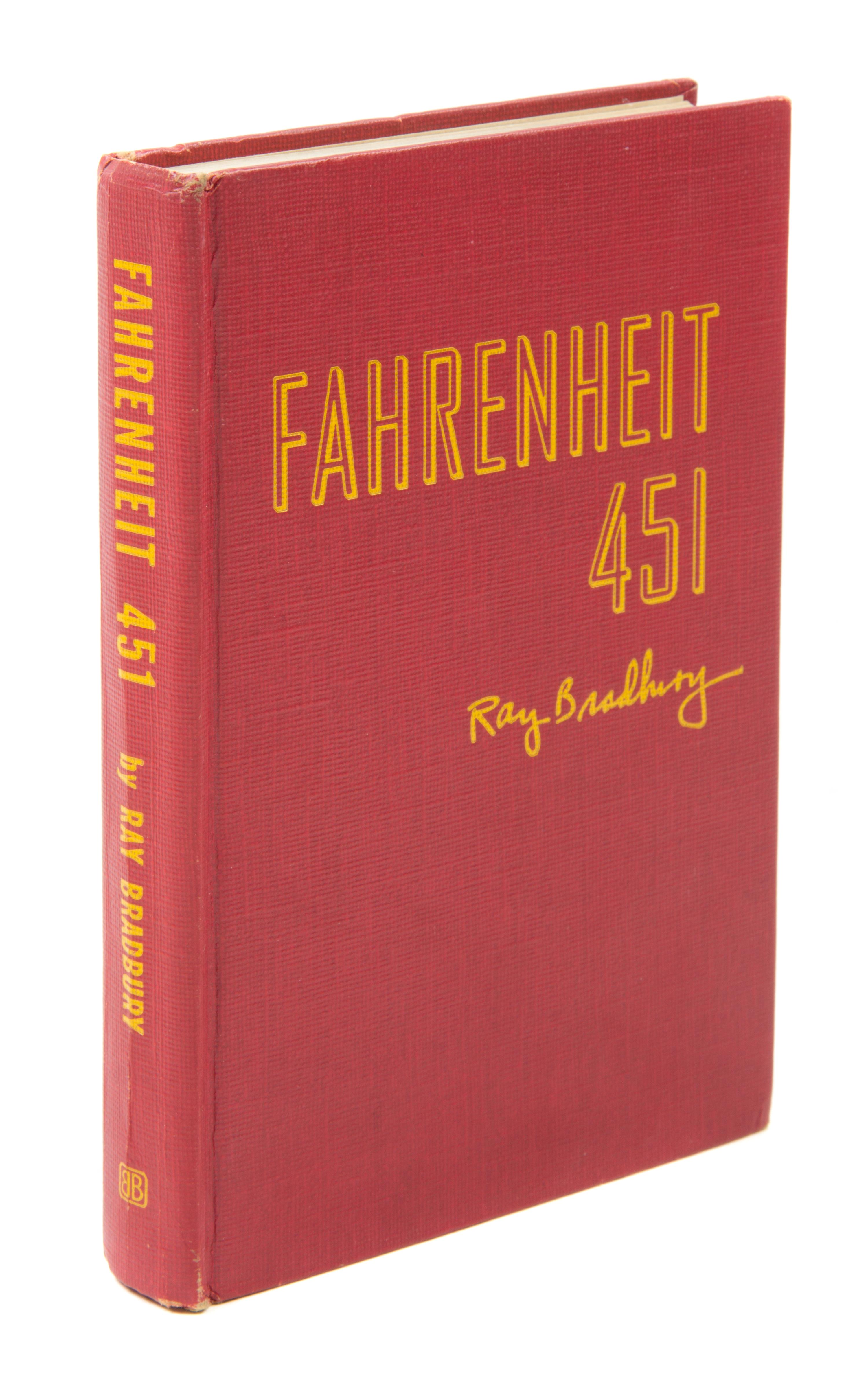 BRADBURY, RAY. Farhenheit 451. New York, [1953]. First hardbound trade edition.