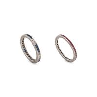 TWO DIAMOND AND GEMSTONE ETERNITY BANDS