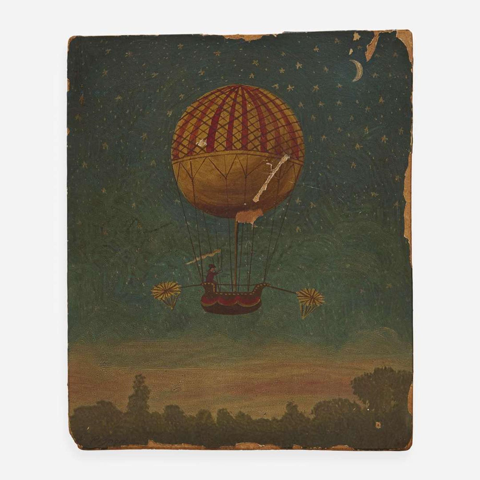Hector Trotin (French, 1894–1966) and others A Group of Thirteen Views of Hot Air Balloons
