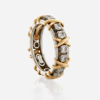 A gold, platinum, and diamond band, Tiffany & Co. Schlumberger Studios