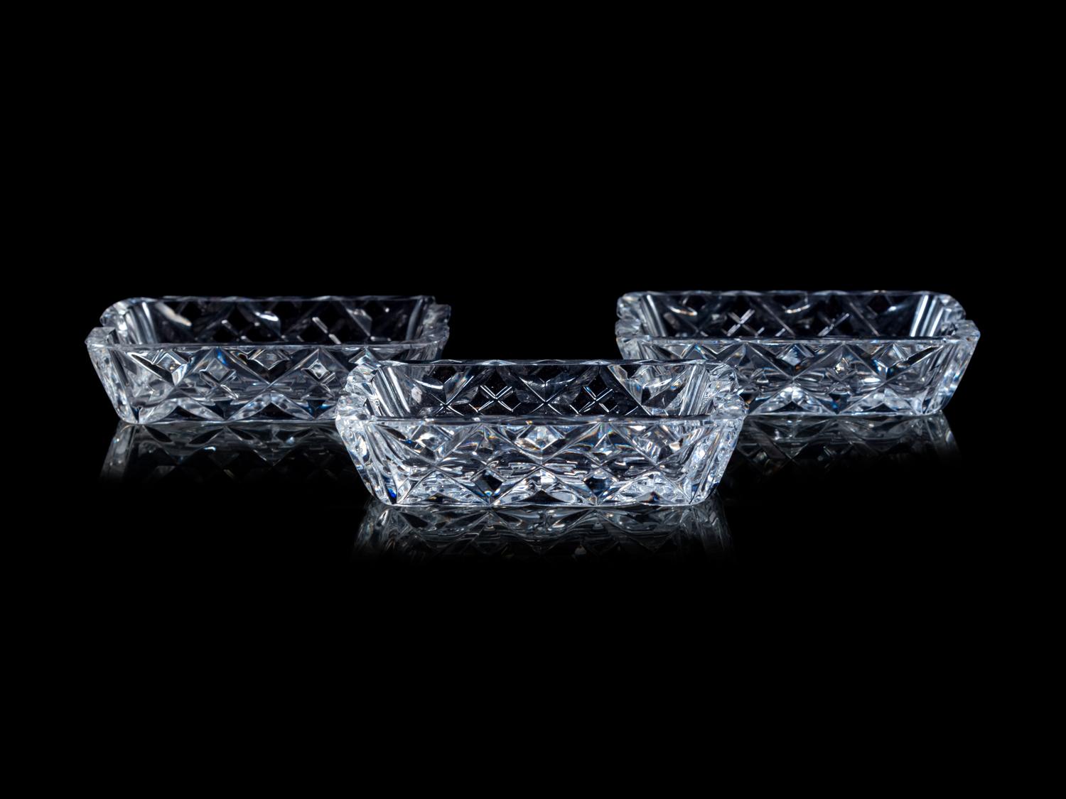 A Group of Eleven Cut and Molded Glass Serving Articles