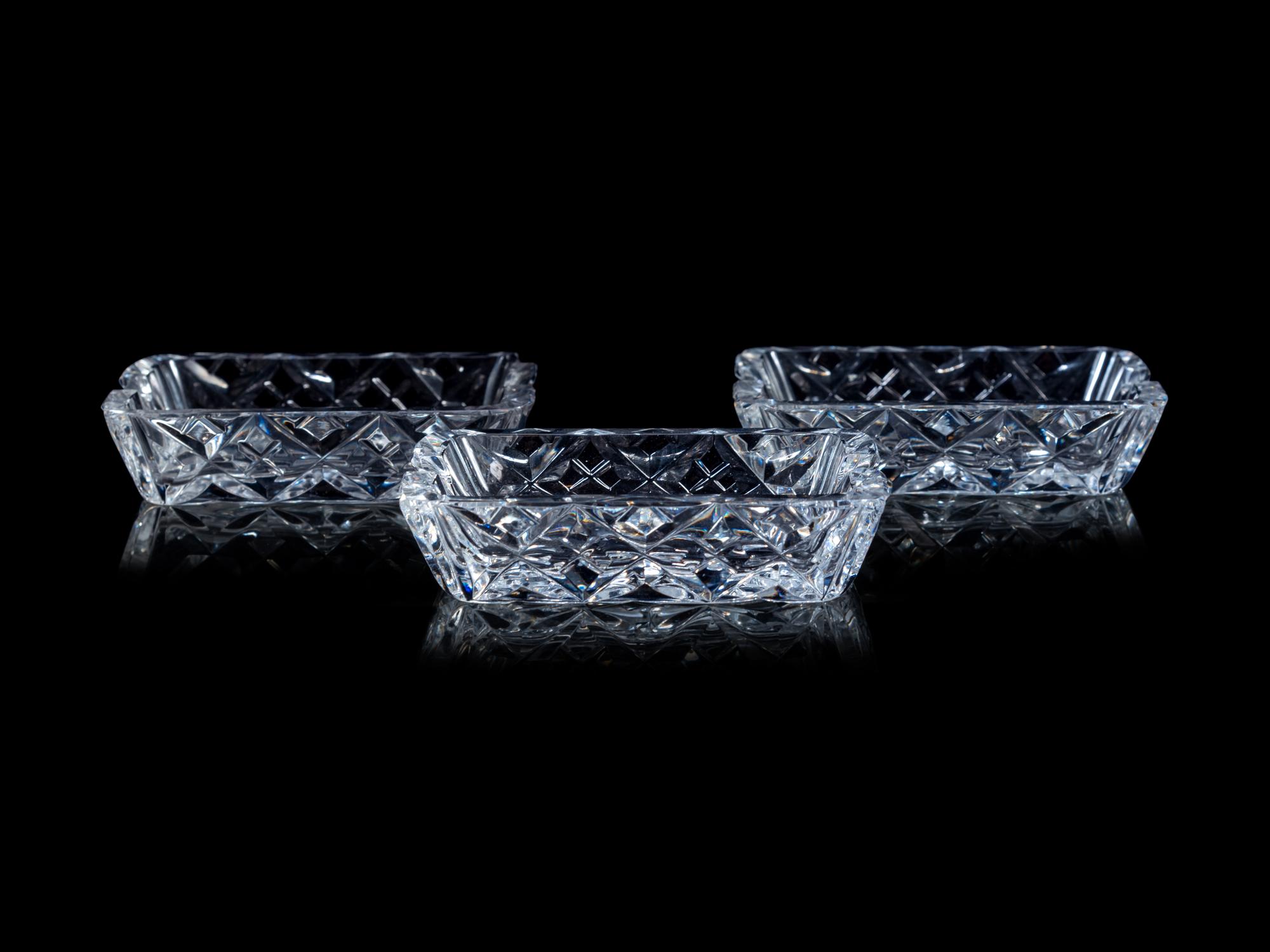A Group of Eleven Cut and Molded Glass Serving Articles