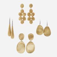 Collection of Four Pairs of 18K Yellow Gold Marco Bicego Earrings