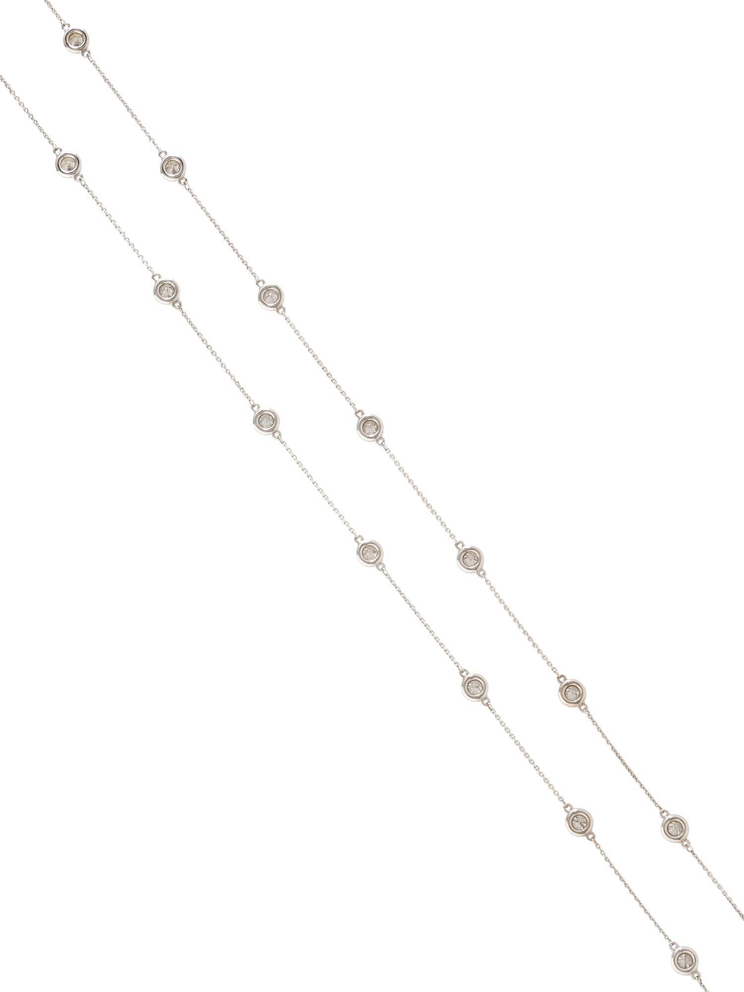 GOLD AND DIAMOND STATION NECKLACE